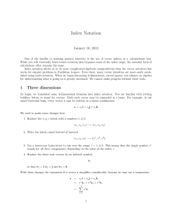 Index Notation