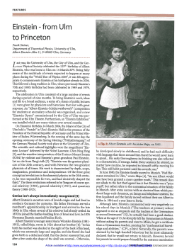 Einstein &ndash; from Ulm