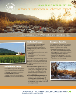 Accredited land trusts - Land Trust Accreditation Commission