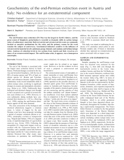 Geochemistry of the end-Permian extinction event in Austria and