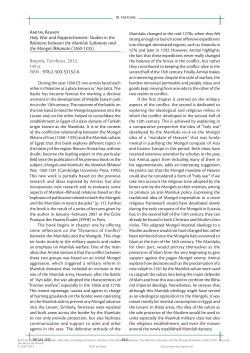 Amitai, Reuven Holy War and Rapprochement: Studies in the