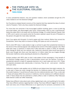 the popular vote vs. the electoral college