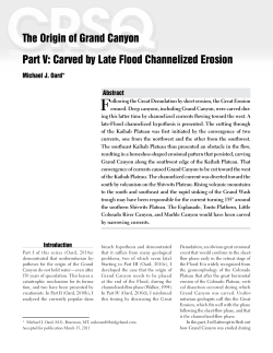 The Origin of Grand Canyon Part V: Carved by Late Flood