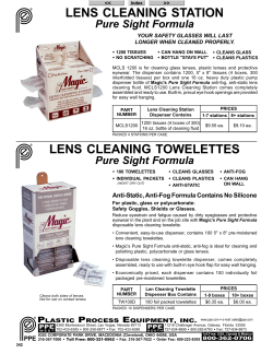 lens cleaning station / lens cleaning towelettes