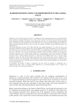 radiosensitizing effect of rhob protein in melanoma cells