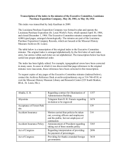 Louisiana Purchase Exposition Company Executive Committee