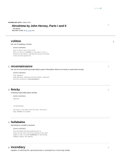 Hiroshima by John Hersey, Parts I and II volition 2. reconnaissance