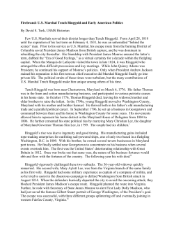 Firebrand: U.S. Marshal Tench Ringgold and Early American Politics