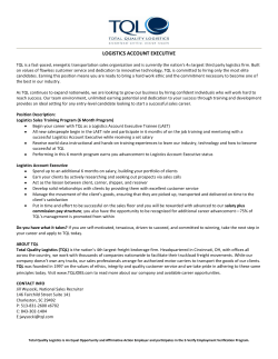 LOGISTICS ACCOUNT EXECUTIVE