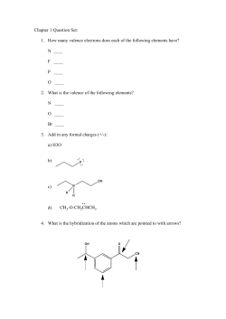 Chapter 1 Question Set: 1. How many valence electrons does each