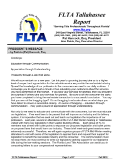 Fall 2010 Newsletter - Florida Land Title Association