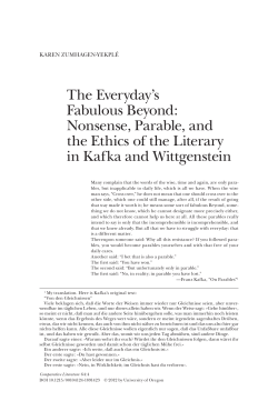 The everyday`s Fabulous Beyond: nonsense, parable