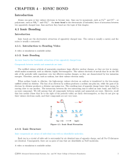 chapter 4 &ndash; ionic bond