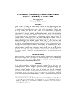 Environmental Impact of Rapid Urban Growth in Dhaka Megacity: A