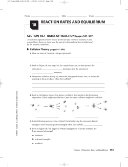 REACTION RATES AND EQUILIBRIUM