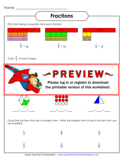 Equivalent Fractions - Super Teacher Worksheets