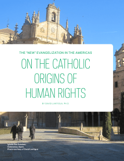 on the catholic origins of human rights