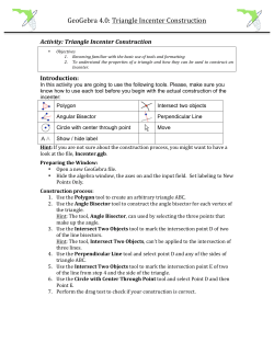 Triangle Incenter Construction