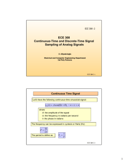 ECE 308 Continuous-Time and Discrete-Time