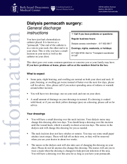 Dialysis permacath surgery - Beth Israel Deaconess Medical Center