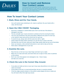 How To Insert Your Contact Lenses