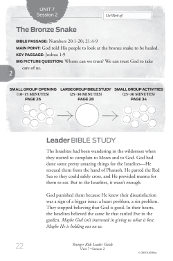 Leader BIBLE STUDY The Bronze Snake