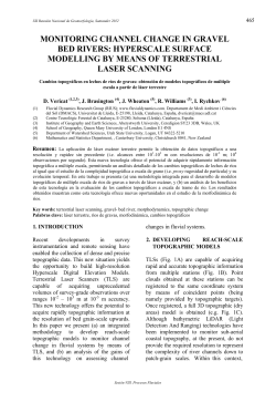 monitoring channel change in gravel bed rivers