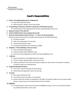 1. Hand in all needed paperwork for employment. New Staff: New