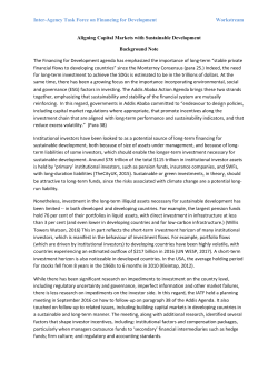 Aligning capital markets brief