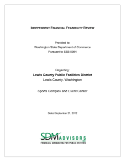 Dept of Commerce Feasibility Study - Lewis County Public Facilities