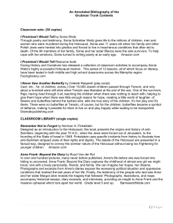 Annotated Bibliography