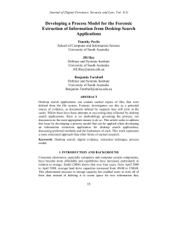 Developing a Process Model for the Forensic Extraction