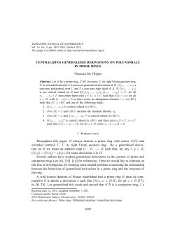 CENTRALIZING GENERALIZED DERIVATIONS ON POLYNOMIALS