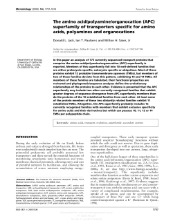 The amino acid/polyamine/organocation (APC