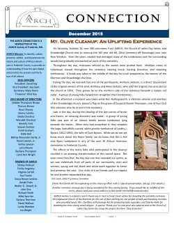 December 2015 Newsletter