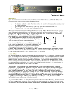 Center of Mass - Clayton State University