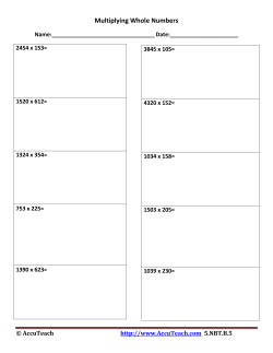 Multiplying Whole Numbers