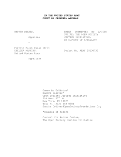 United States v. Chelsea Manning: amicus brief in support of apellant