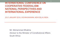 Mr. Mohammed Bhabha, Advisor to the Minister of Constitutional