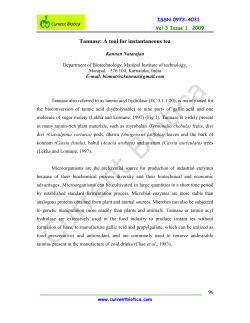 Tannase: A tool for instantaneous tea