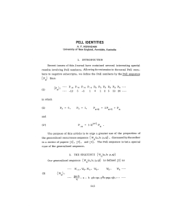PELL IDENTITIES
