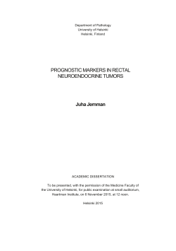 prognostic markers in rectal neuroendocrine tumors