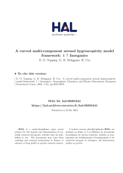 A curved multi-component aerosol hygroscopicity model