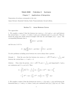 Math 0230 Calculus 2 Lectures