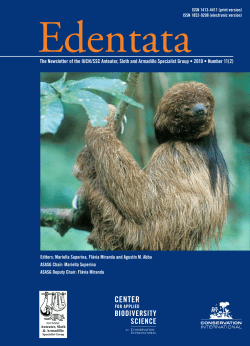 Edentata 11(2) - Xenarthrans.org