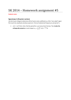 SK 2014 – Homework assignment #5