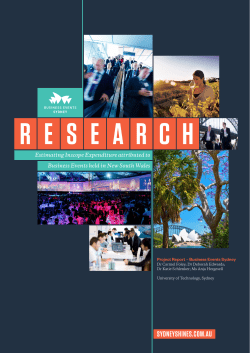 Estimating Inscope Expenditure attributed to Business Events held