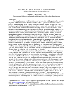 Overcoming the Clash of Civilizations