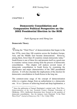 Democratic Consolidation and Comparative Political Perspective on