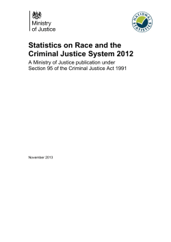 Statistics on Race and the Criminal Justice System 2012
